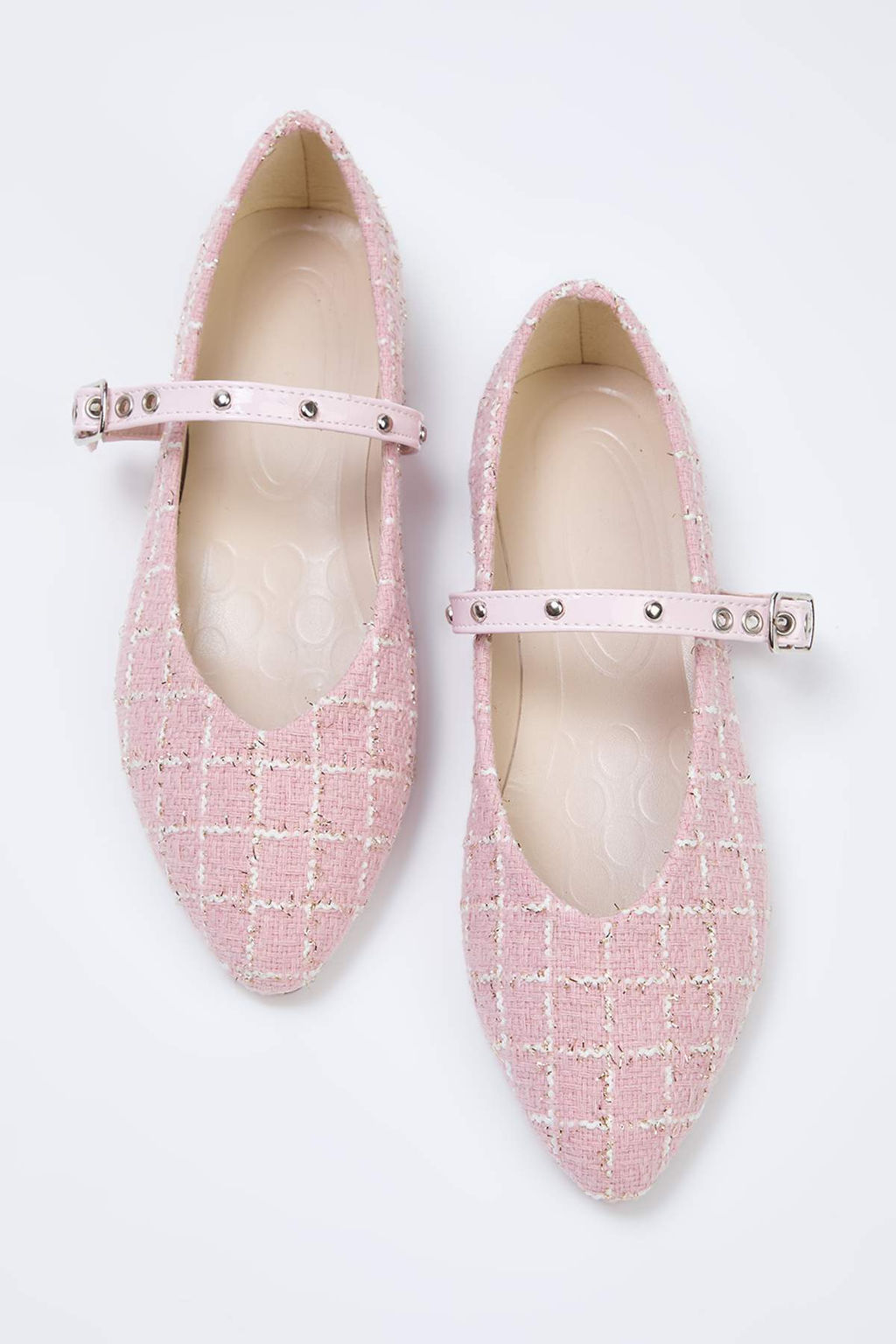 Pembe Tuvit Mary Jane Kus Gozu Bantl? Sivri Burun Kad?n Babet TAKAW26BE00004