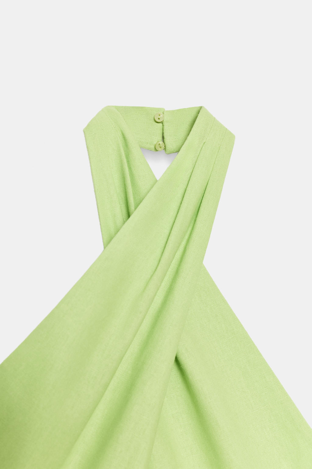 VESTIDO MIDI HALTER CON LINO / Lima - Zara фото 6