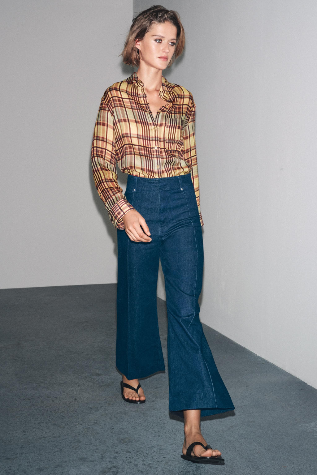 JEANS ZW COLLECTION WIDE LEG HIGH-WAIST - Zara фото 9