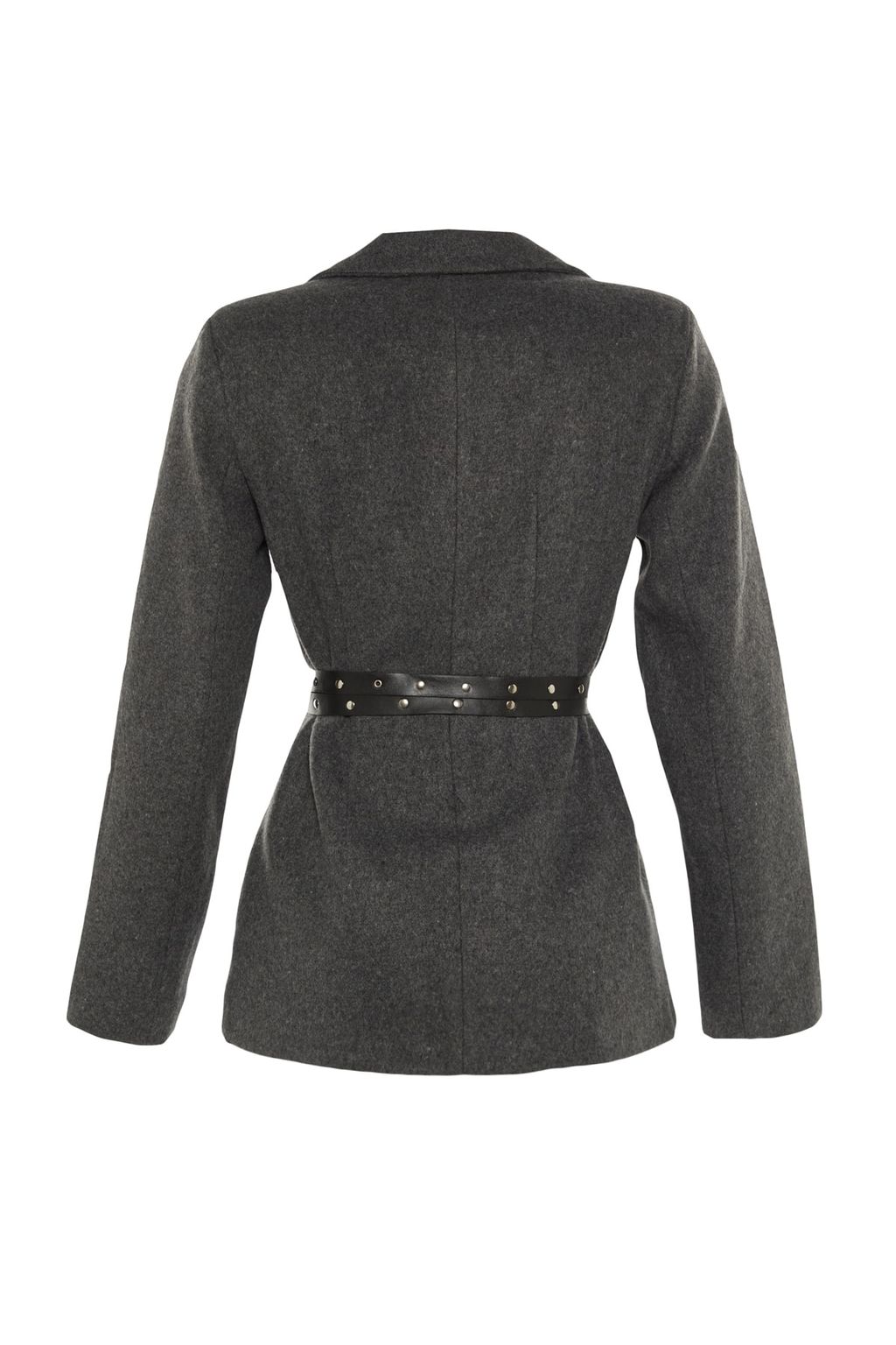 TRENDYOLMILLA Krem Kase Kemerli Dokuma Blazer Ceket TWOAW23CE00024  фото 8