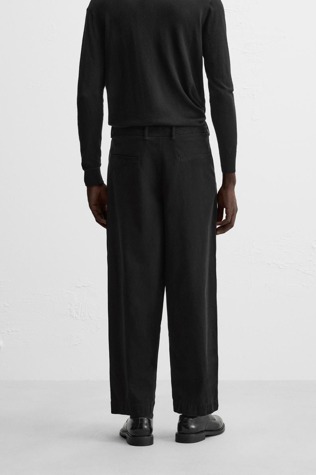 TEXTURED TROUSERS WITH BELT - Zara фото 3