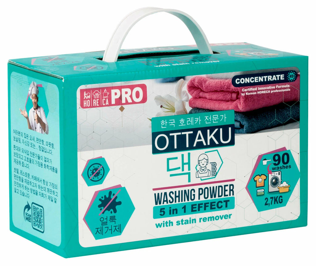 OTTAKU 5in1 EFFECT Концентрированный универсальный стиральный порошок с пятновыводителем, 2,7 кг  фото 12