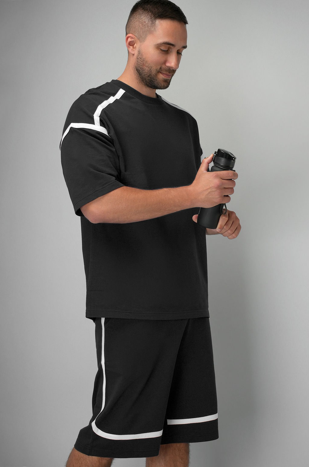 Мужской костюм оверсайз из футера двухнитки Happyfox  фото 25