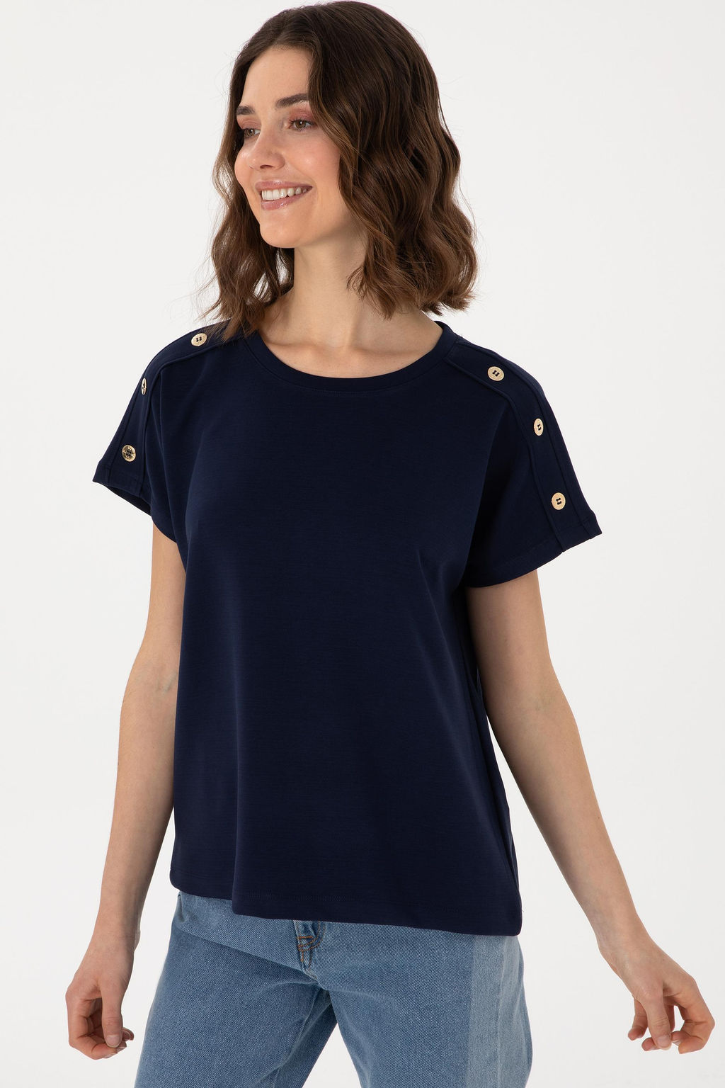 Kad_n Lacivert Ti__rt Sepette S_rpriz _ndirim - U.s. polo assn фото 3