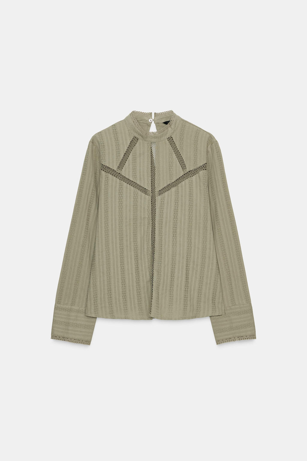 ROMANTIC LACE TRIM SHIRT - Zara фото 5