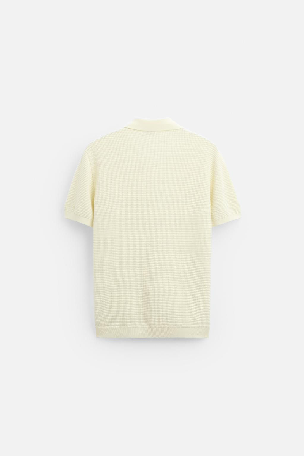 CHECK TEXTURE KNIT POLO SHIRT - Zara фото 46