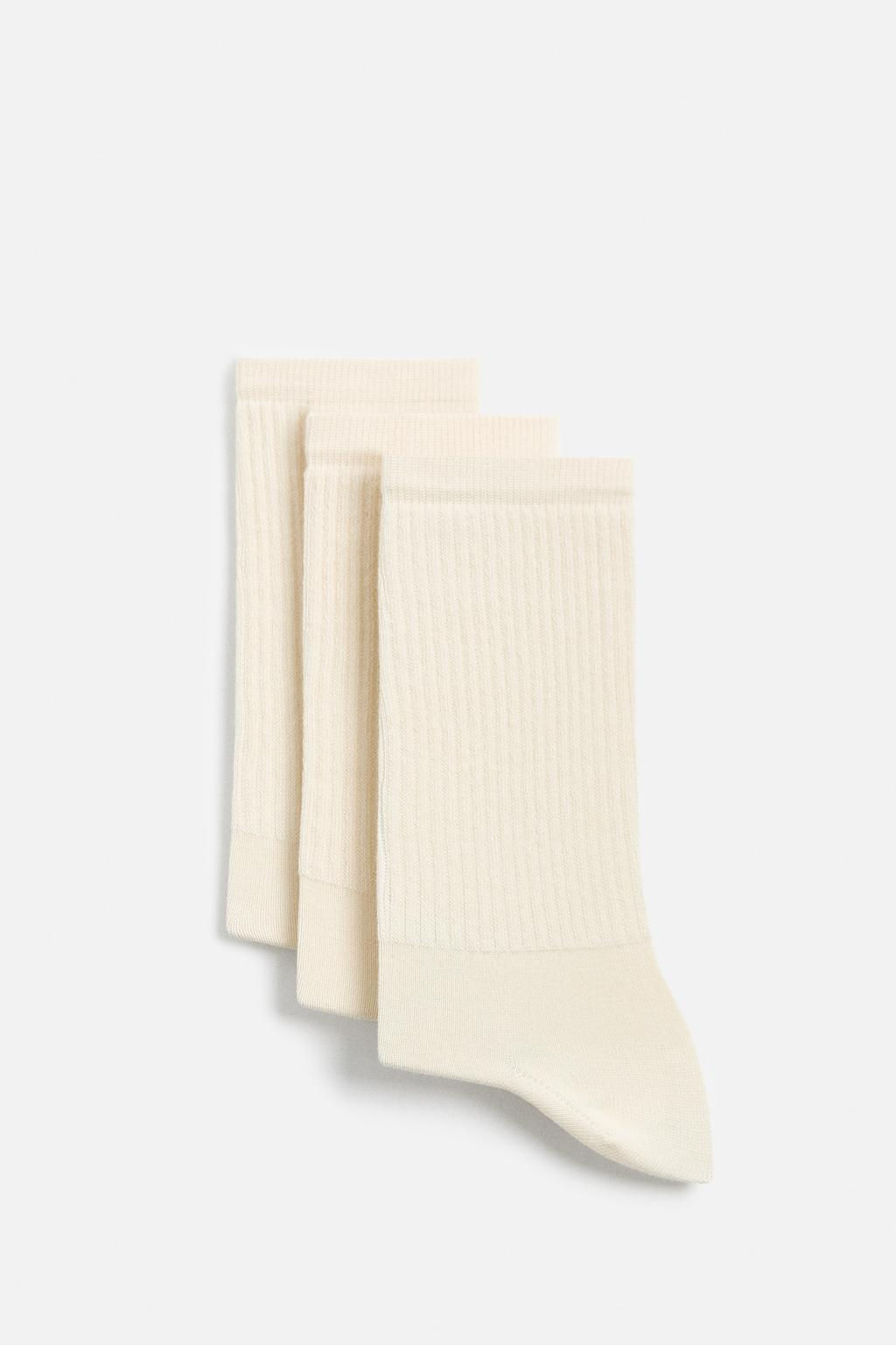 PACK OF 3 RIBBED SOCKS - Zara фото 3