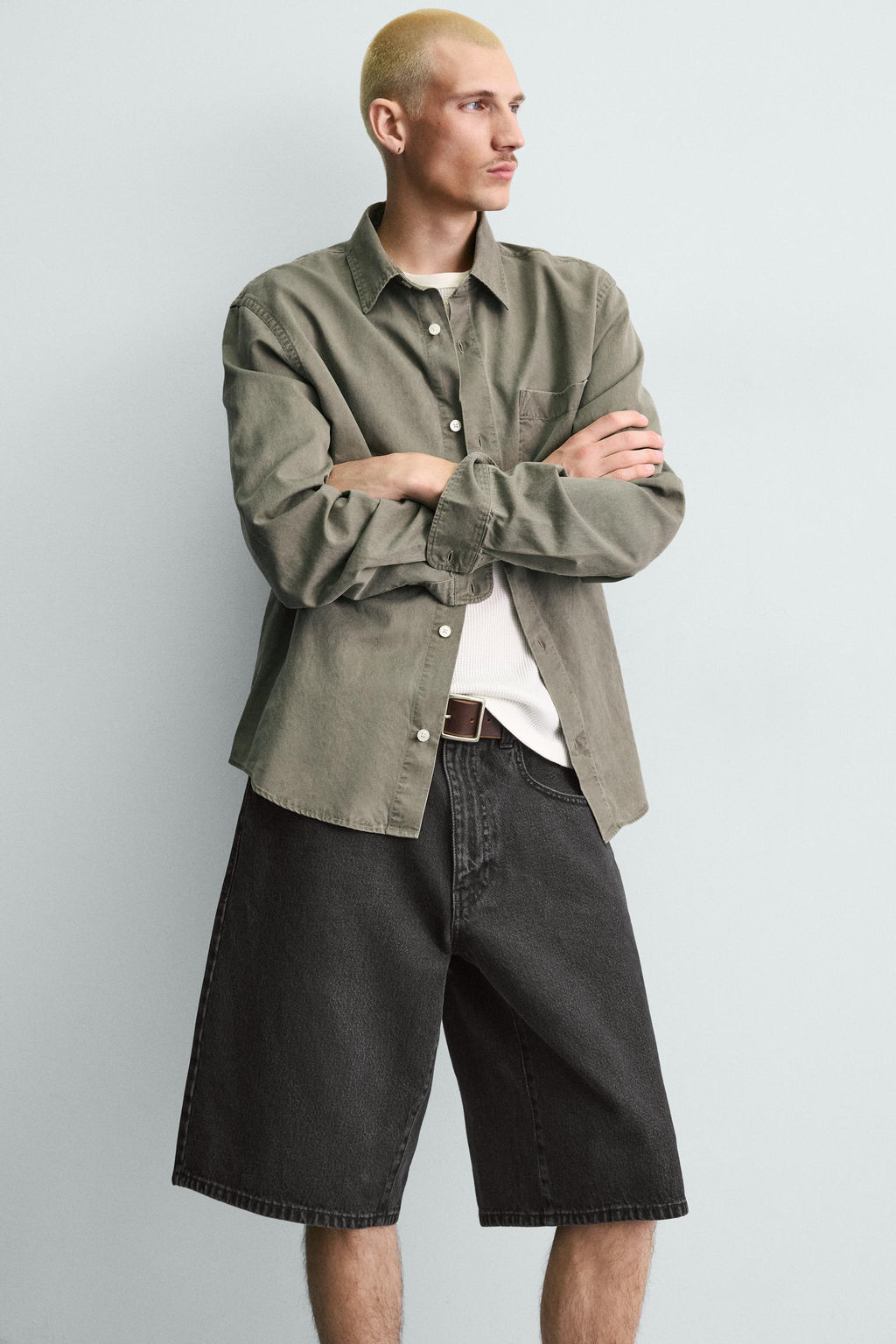 BERMUDA DENIM BAGGY FIT / Carb?n - Zara фото 6