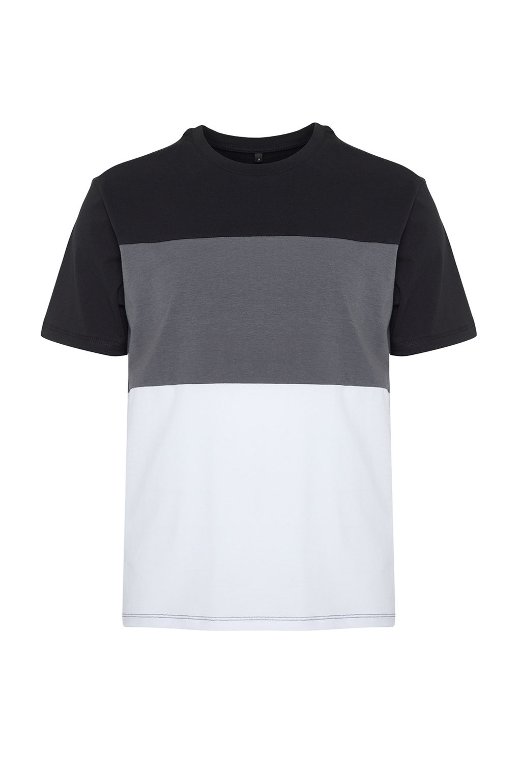TRENDYOL MAN Siyah Regular/Normal Kesim Renk Bloklu %100 Pamuklu T-Shirt TMNSS24TS00076 - Trendyolmilla фото 12