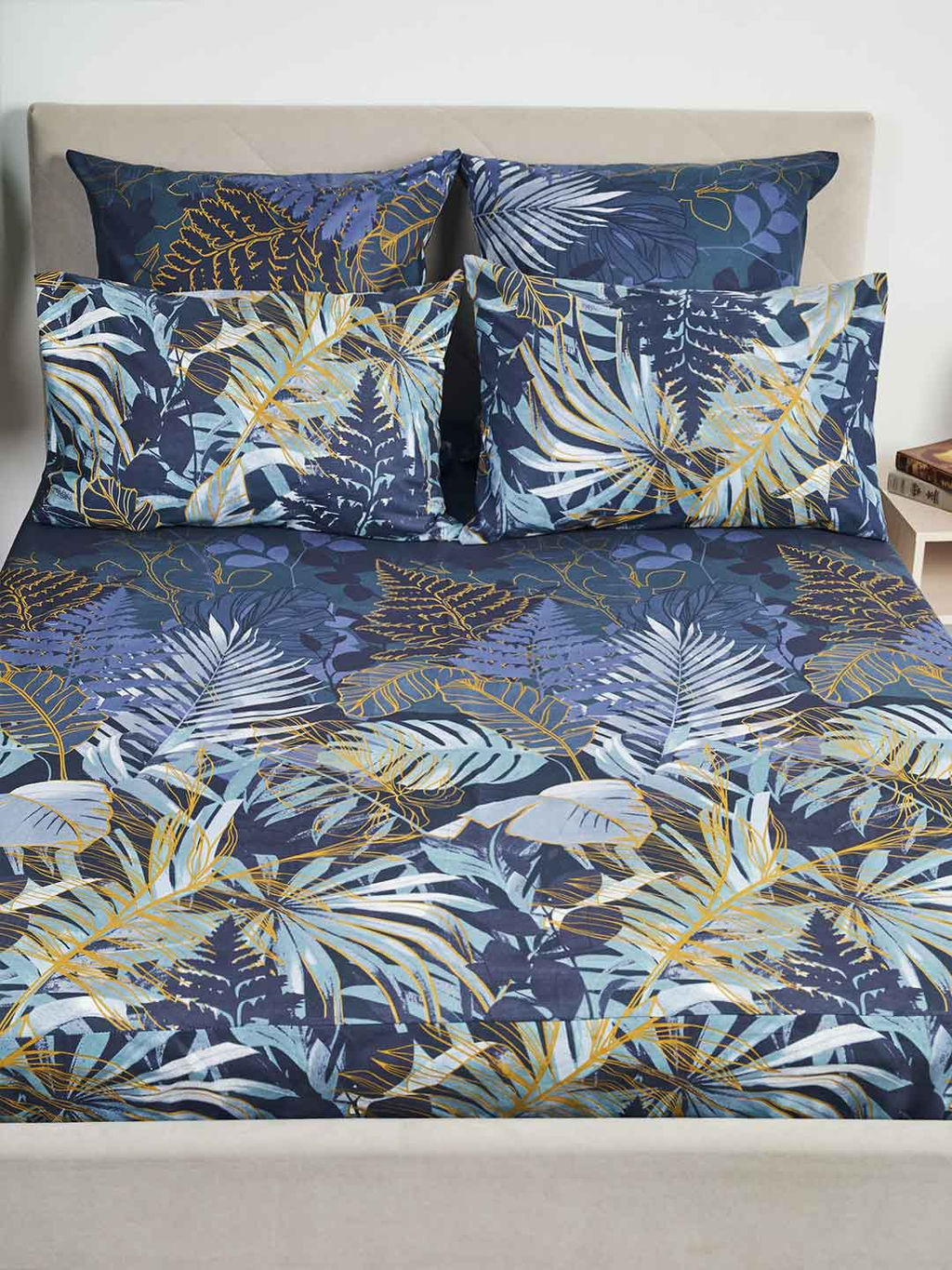 Простыня бязь на резинке - Ночные тропики 160х200х25