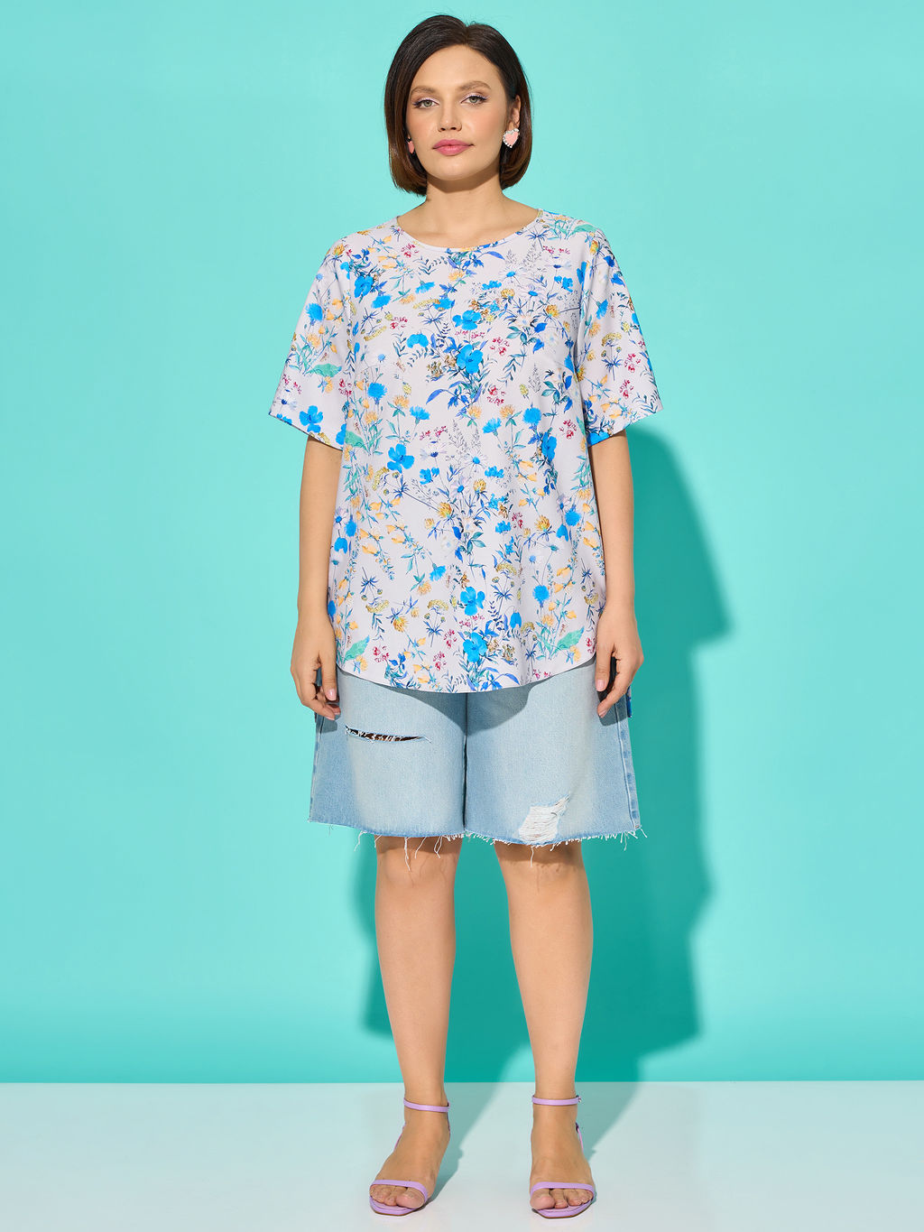 Блузка 0220-1а черный каменный - Aquarell фото 26