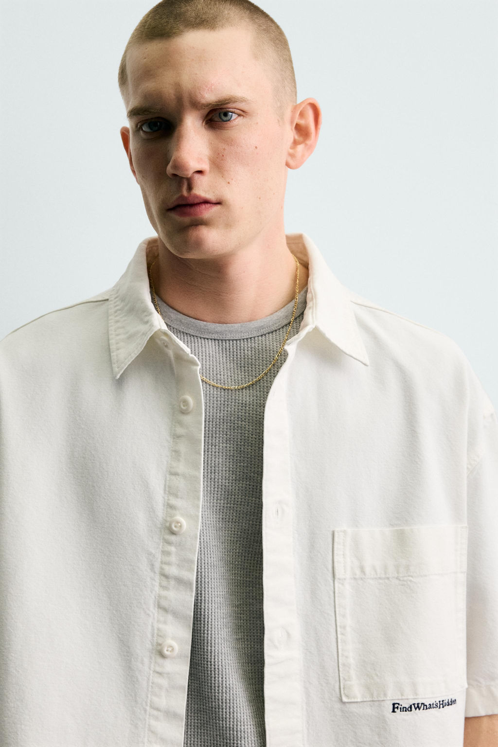 CAMISA RELAXED FIT ESTAMPADO GOLF / Blanco - Zara фото 7