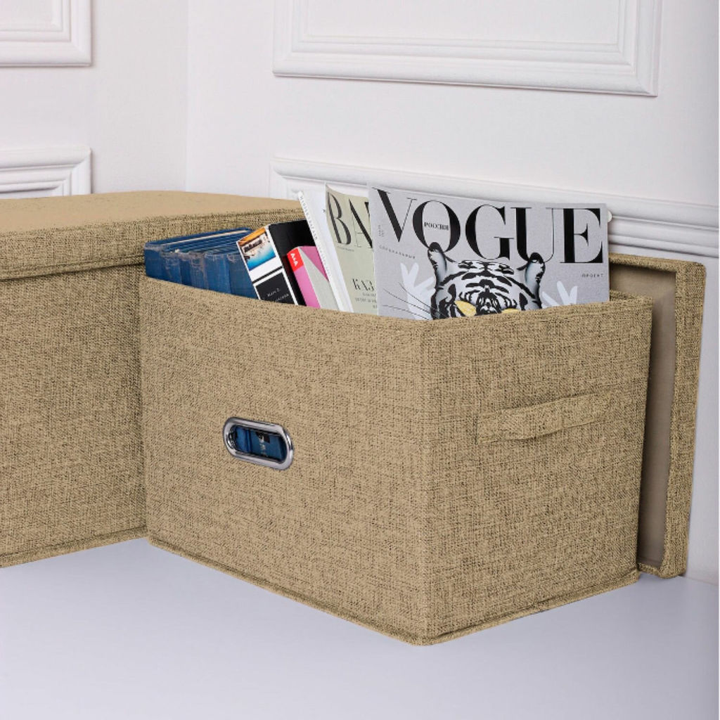 VAL B15-BOX-L Короб стеллажный с крышкой, 44*30*29 см, бежевый, аромасаше в комплекте, BASIC, шт - Valiant фото 3