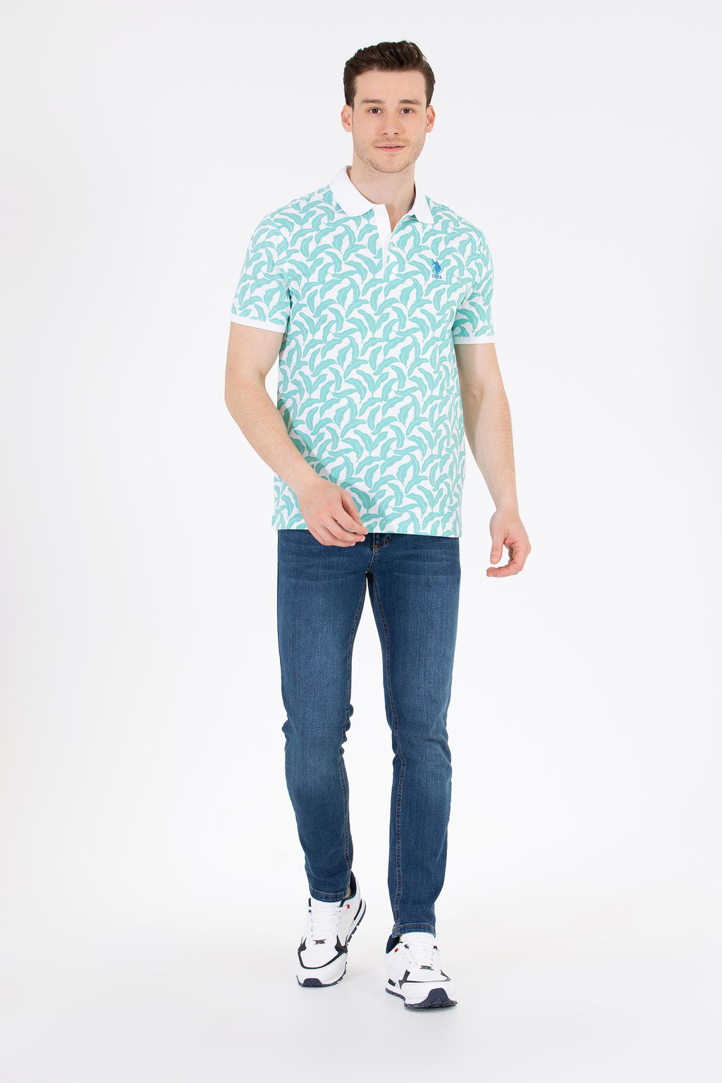 U. S. Polo Assn Мужская мятная футболка-поло - U.s. polo assn фото 4