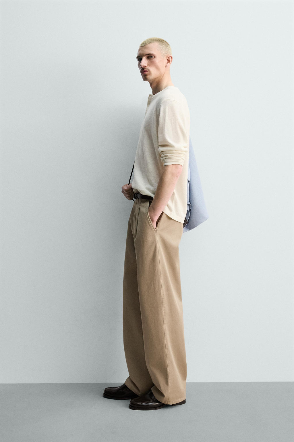 JERSEY CUELLO PANADERO LINO - LANA / Crudo - Zara фото 4