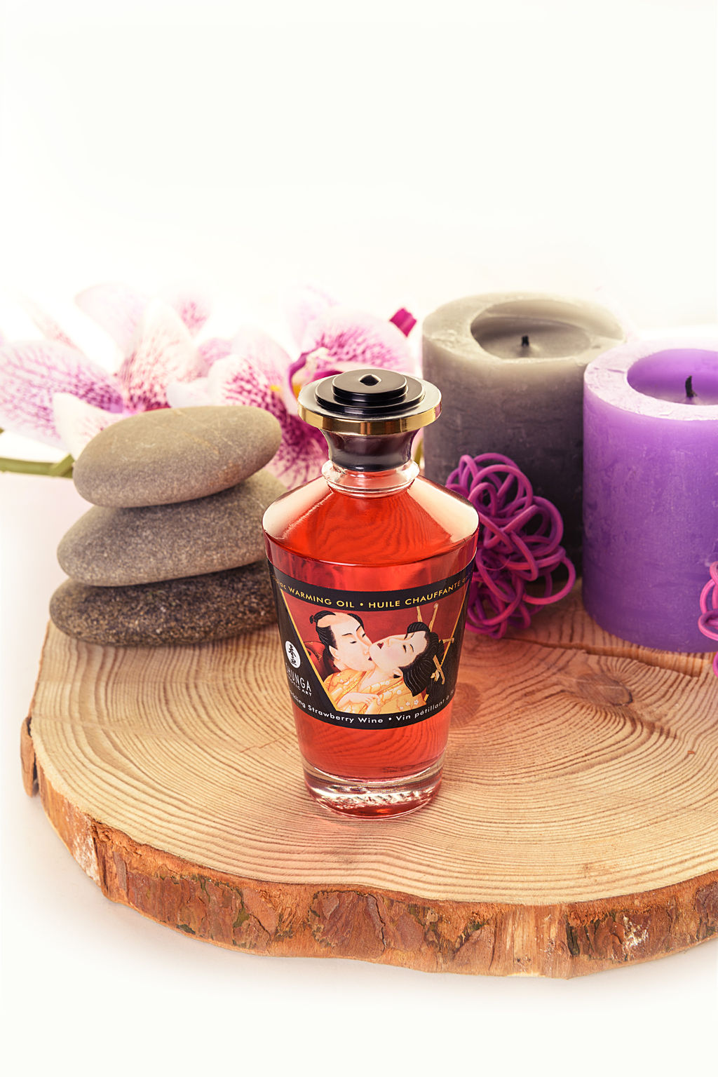 Масло для массажа Shunga Sparkling Strawberry Wine, разогревающее, клубника и шампанское, 100 мл