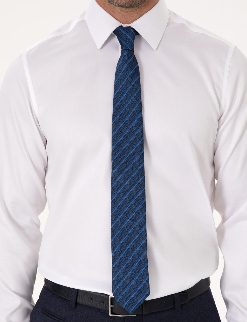 Beyaz Slim Fit %100 Pamuk Non Iron Kolay _t_lenebilir Klasik G_mlek - Cacharel фото 6