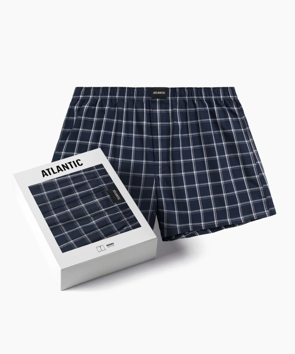 ATLANTIC MBT-001 Трусы боксеры Cotton темно-синий  фото 2