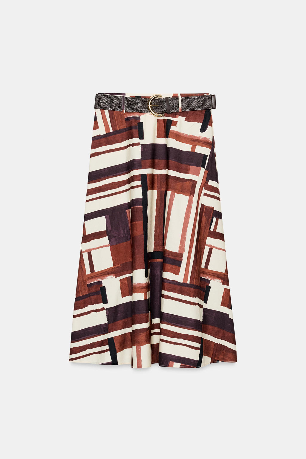 FALDA ESTAMPADA CINTUR?N / Multicolor - Zara фото 6