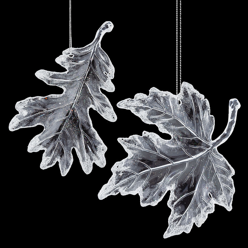 Цена за 1 шт. Украшение ErichKrause Decor Листочек хрустальный 14см
