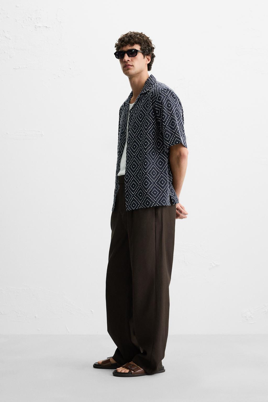 SHIRT WITH CONTRAST EMBROIDERY - Zara фото 4