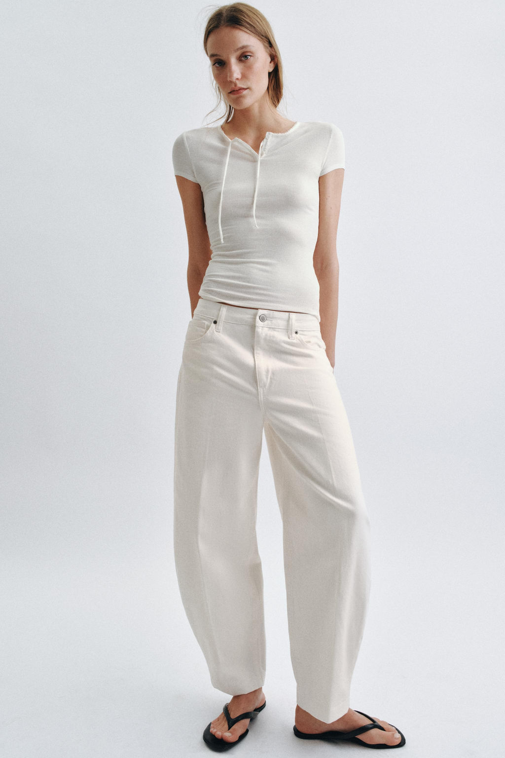 ZW COLLECTION BARREL HIGH-WAIST JEANS - Zara фото 17