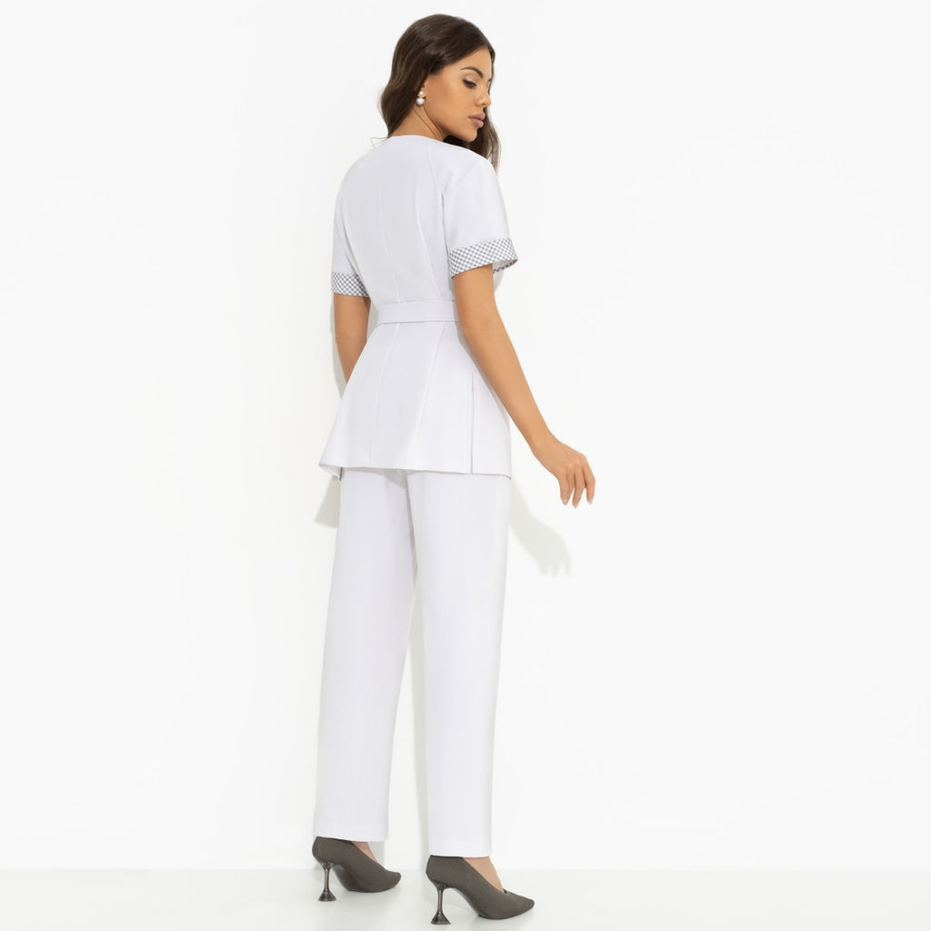 Брючный костюм с карманами, Прогулки по Монмартру (grey, 2 в 1, с поясом) - Charutti фото 5