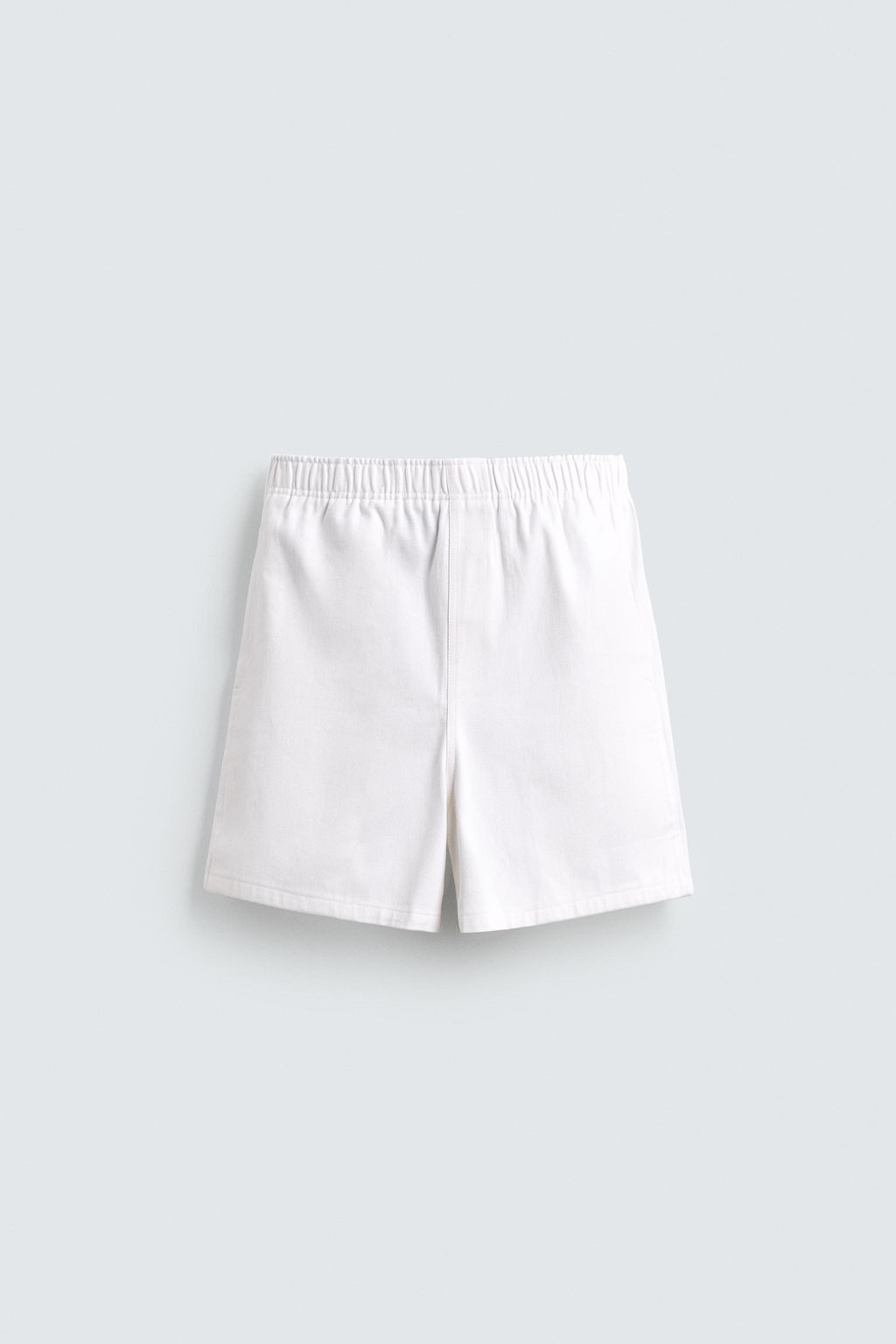 BERMUDA RELAXED FIT ESTRUCTURA / Blanco