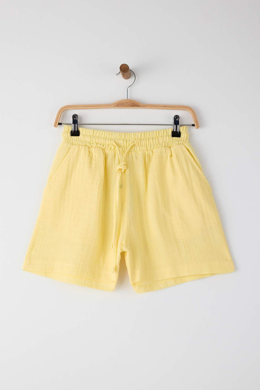 Siyah Muslin Beli Lastikli Yuksek Bel City Boy Sort & Bermuda TWOSS25SR00233 - Trendyolmilla фото 5