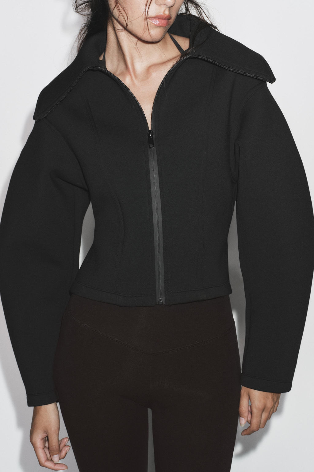 FITTED NEOPRENE-EFFECT JACKET - Zara фото 2
