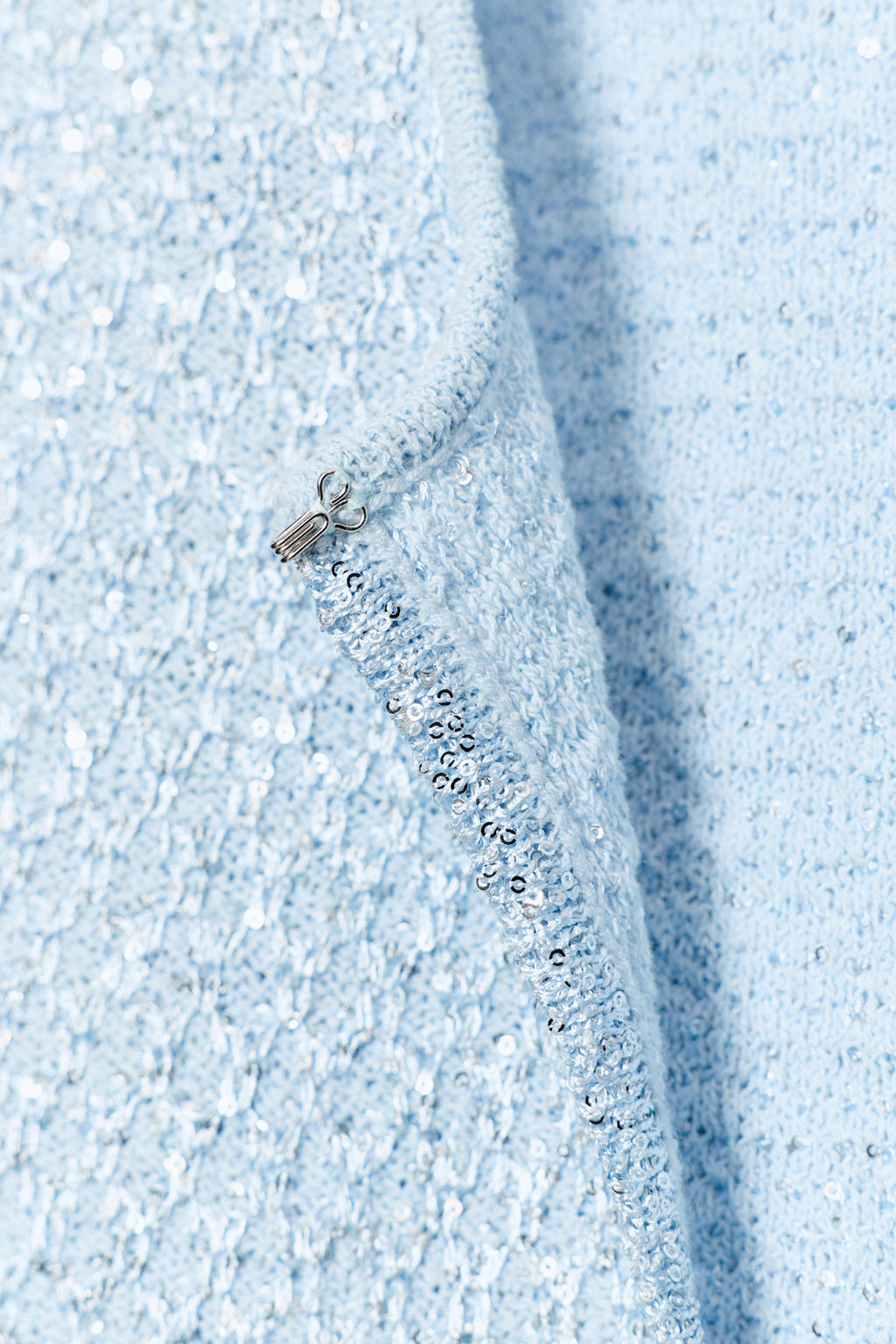 CHAQUETA PUNTO LENTEJUELAS HILO METALIZADO / Azul claro - Zara фото 8