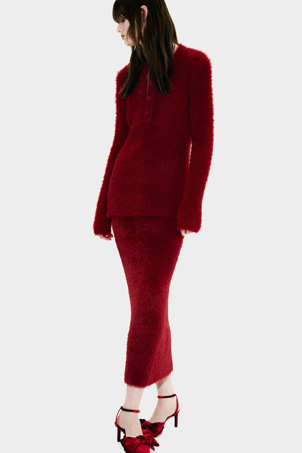 Falda en punto efecto pelo - H&m фото 2