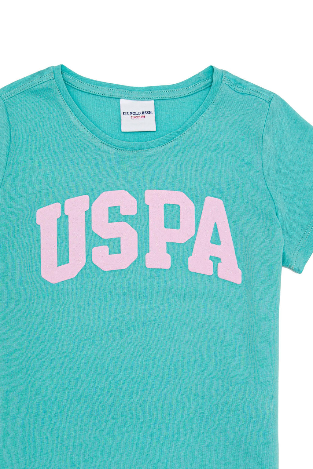 Мятная базовая футболка с круглым вырезом для девочек Неожиданная скидка в корзине - U.s. polo assn фото 6
