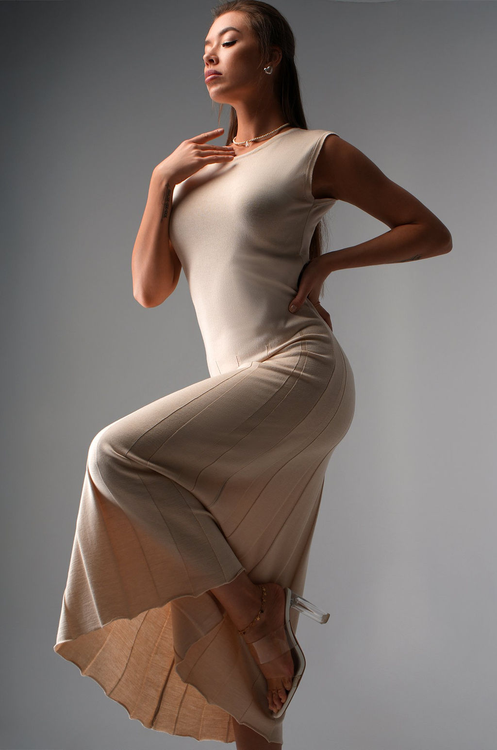 Женское вязаное платье Happyfox