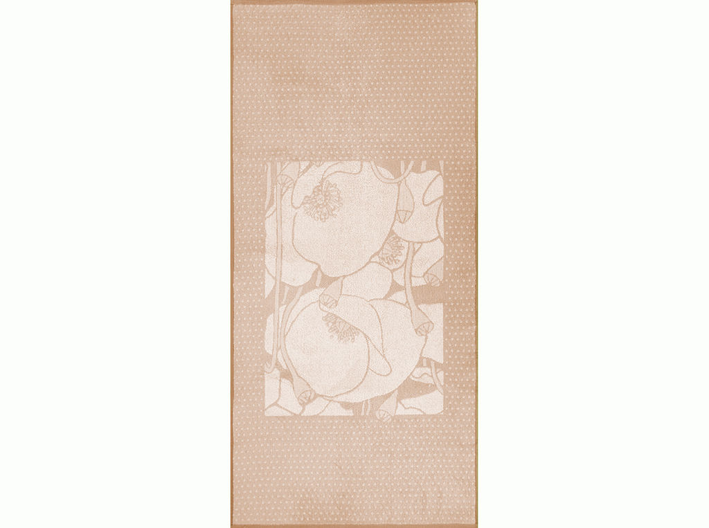 6с102.511ж2 Арт-маки (лён3) Полотенце махровое 67х150см