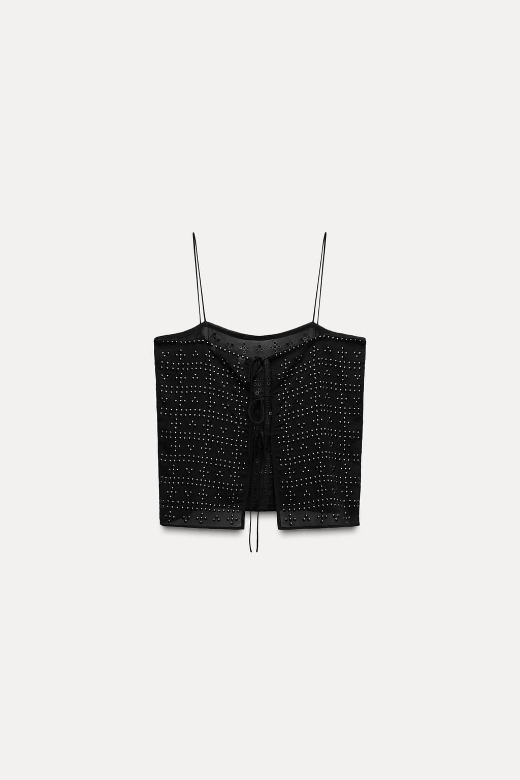 ZW COLLECTION TOP WITH STUDS - Zara фото 13