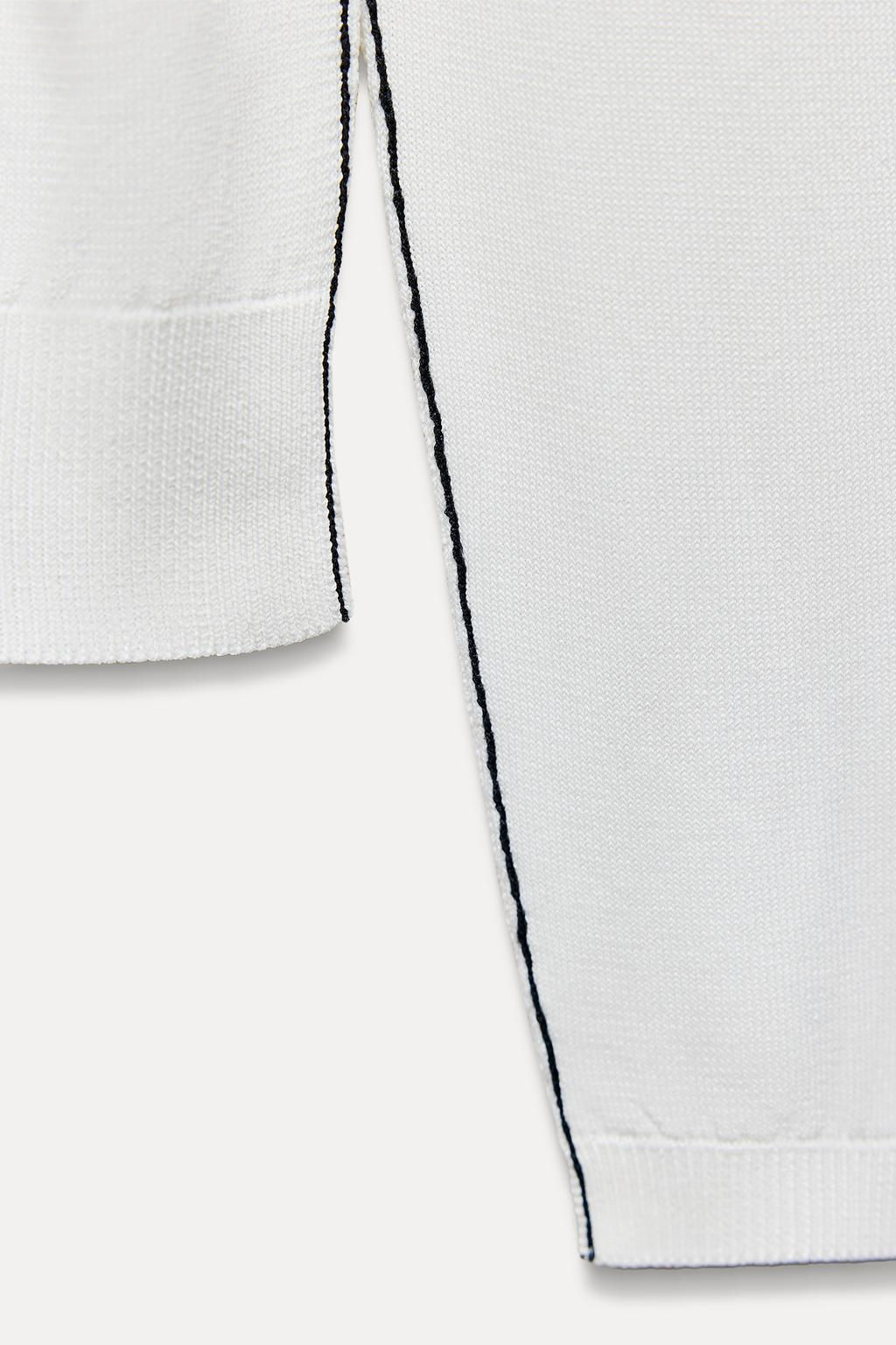 PLAIN KNIT CARDIGAN WITH CONTRAST TRIMS - Zara фото 12