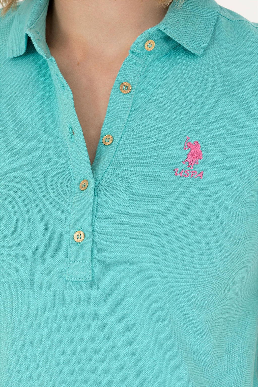 Женское мятное трикотажное платье - U.s. polo assn фото 14