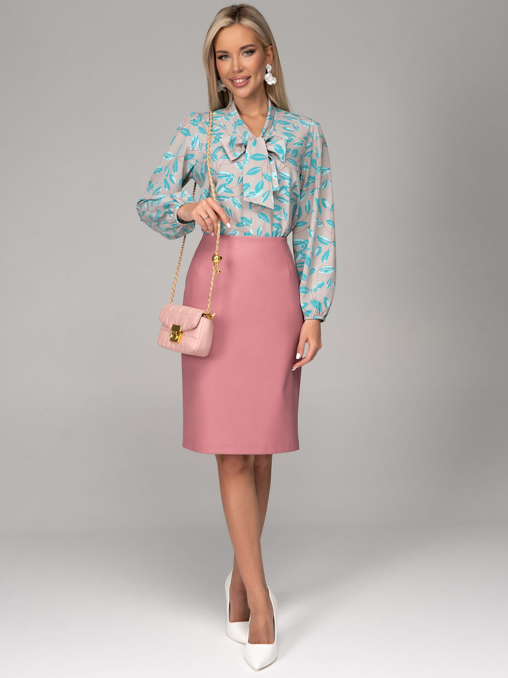 Юбка Лима (экокожа/розовый) - Эльза фото 14