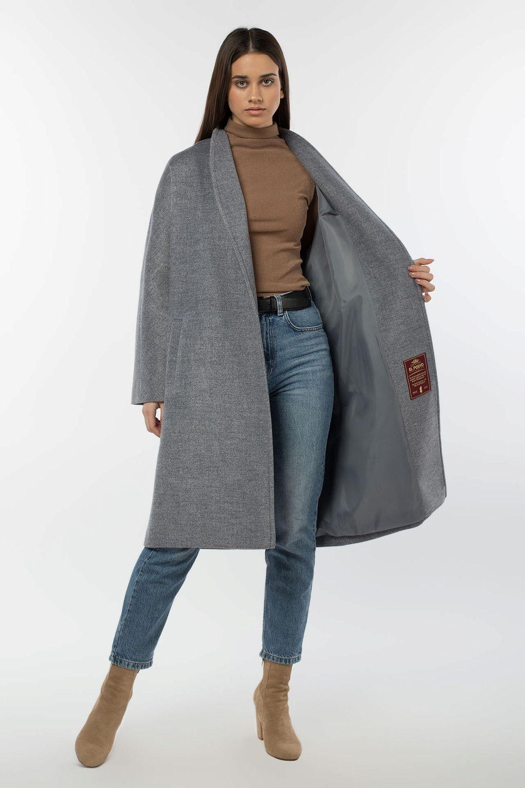 Пальто женское демисезонное (пояс) - El podio фото 3