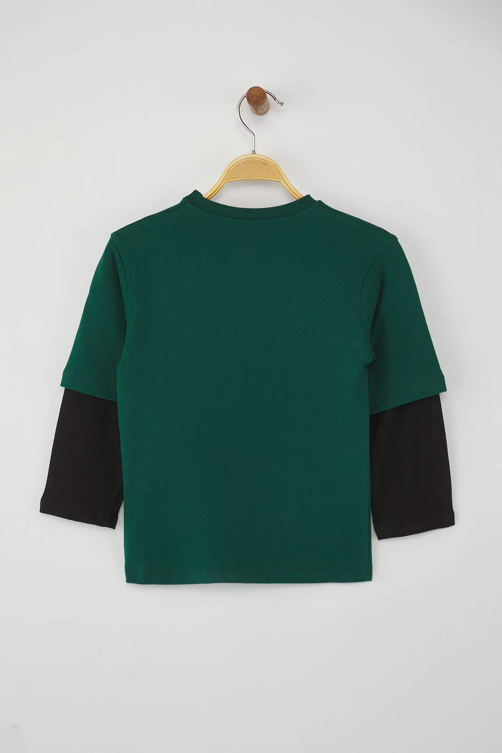 Zumrut Yesili 100% Pamuk Bask?l? Regular Fit Orme Erkek Cocuk T-Shirt TKDAW26TS00012 - Trendyolmilla фото 5
