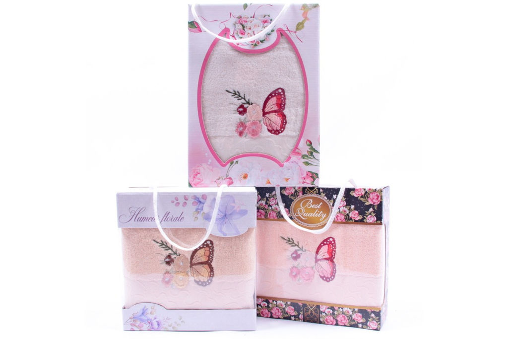 Набор полотенец махровых "717-8" в сумочке Р