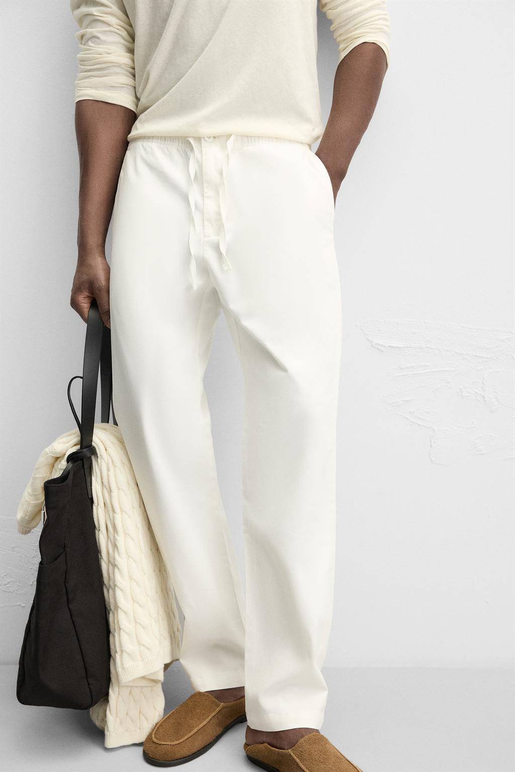 REGULAR FIT JOGGER WAIST TROUSERS - Zara фото 5
