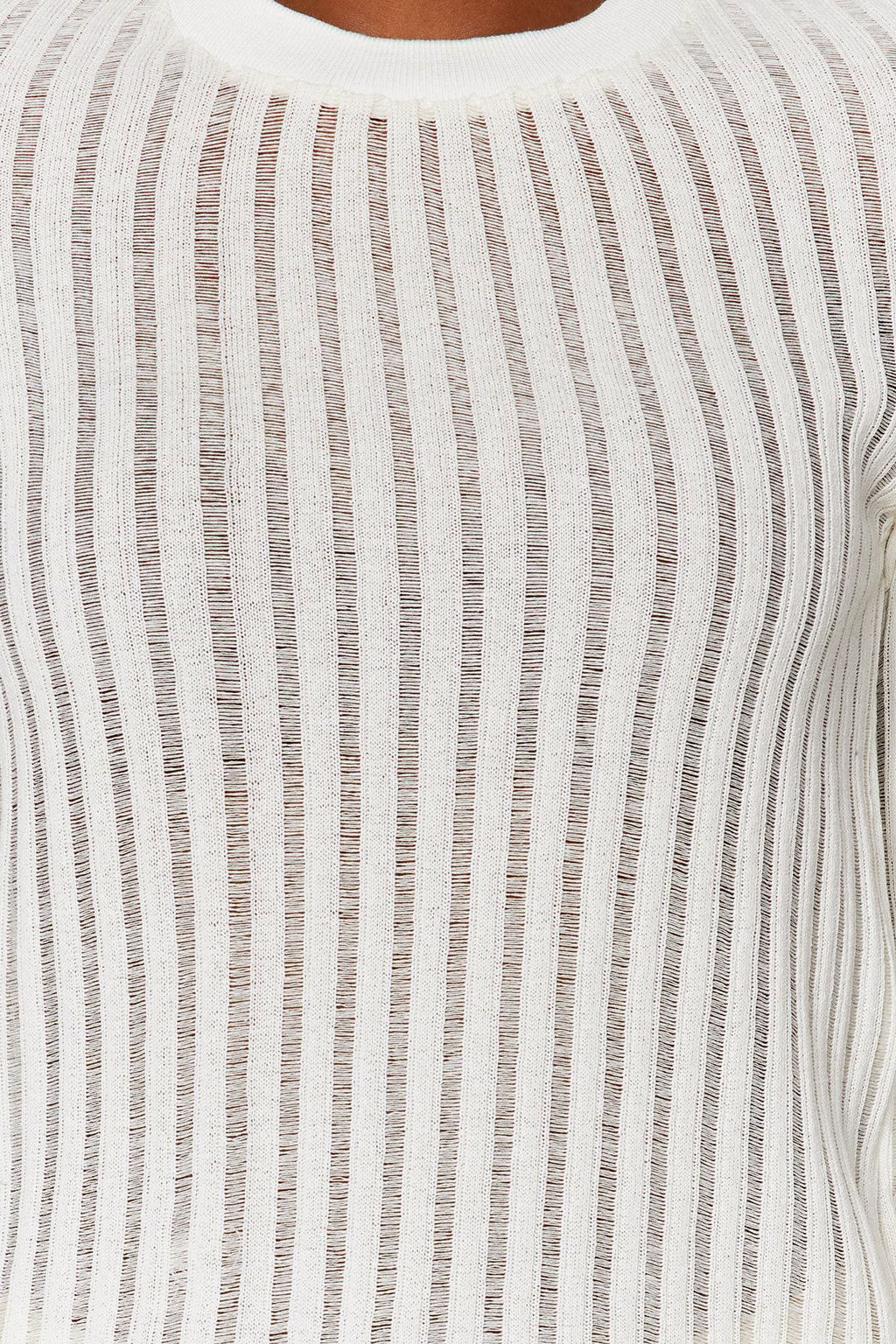 Trendyolmilla Bordo Transparan Triko Gorunumlu Kumas Regular Boy Bisiklet Yaka Orme Bluz TWOAW24BZ00094 фото 8