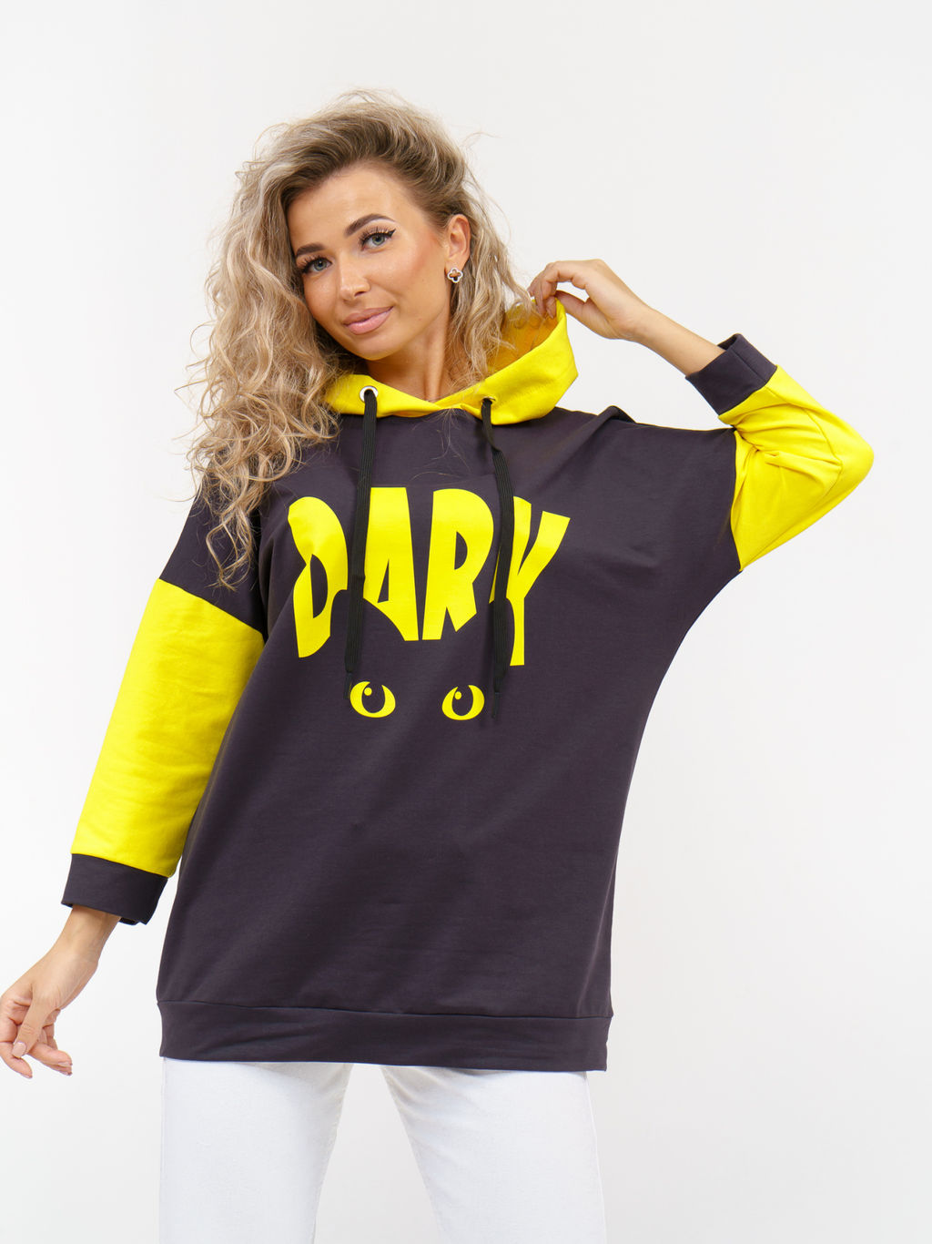 806 Худи "фуме/желтый"