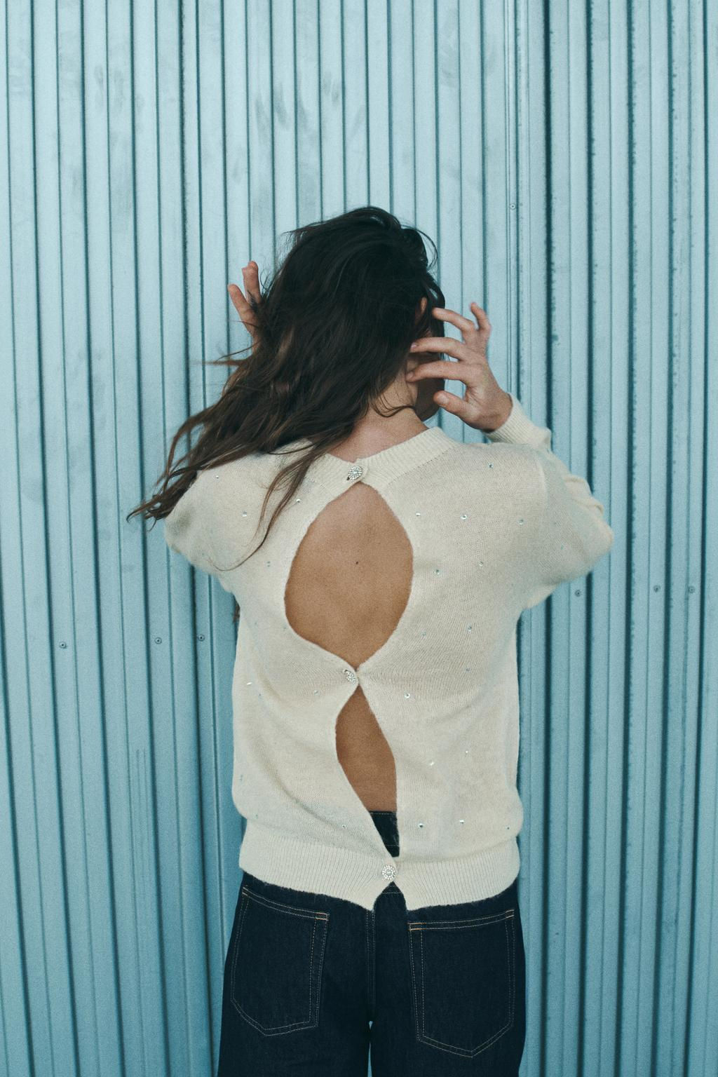 JEWELLED KNIT SWEATER - Zara фото 3