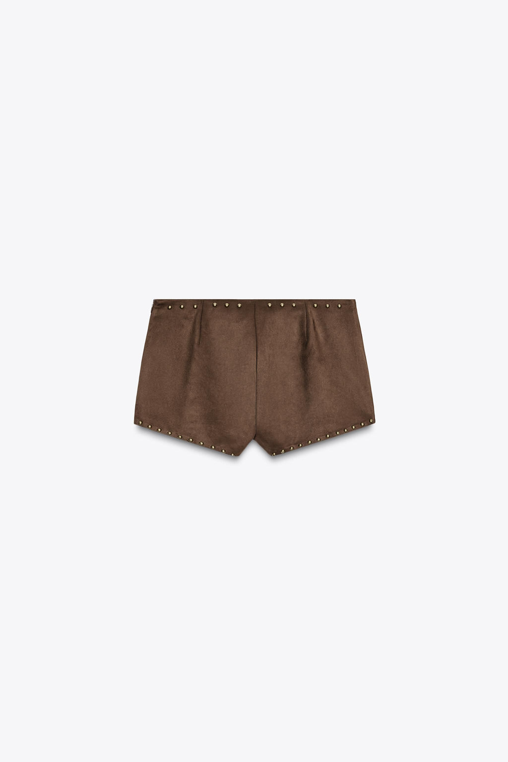 FAUX SUEDE STUD SHORTS - Zara фото 7