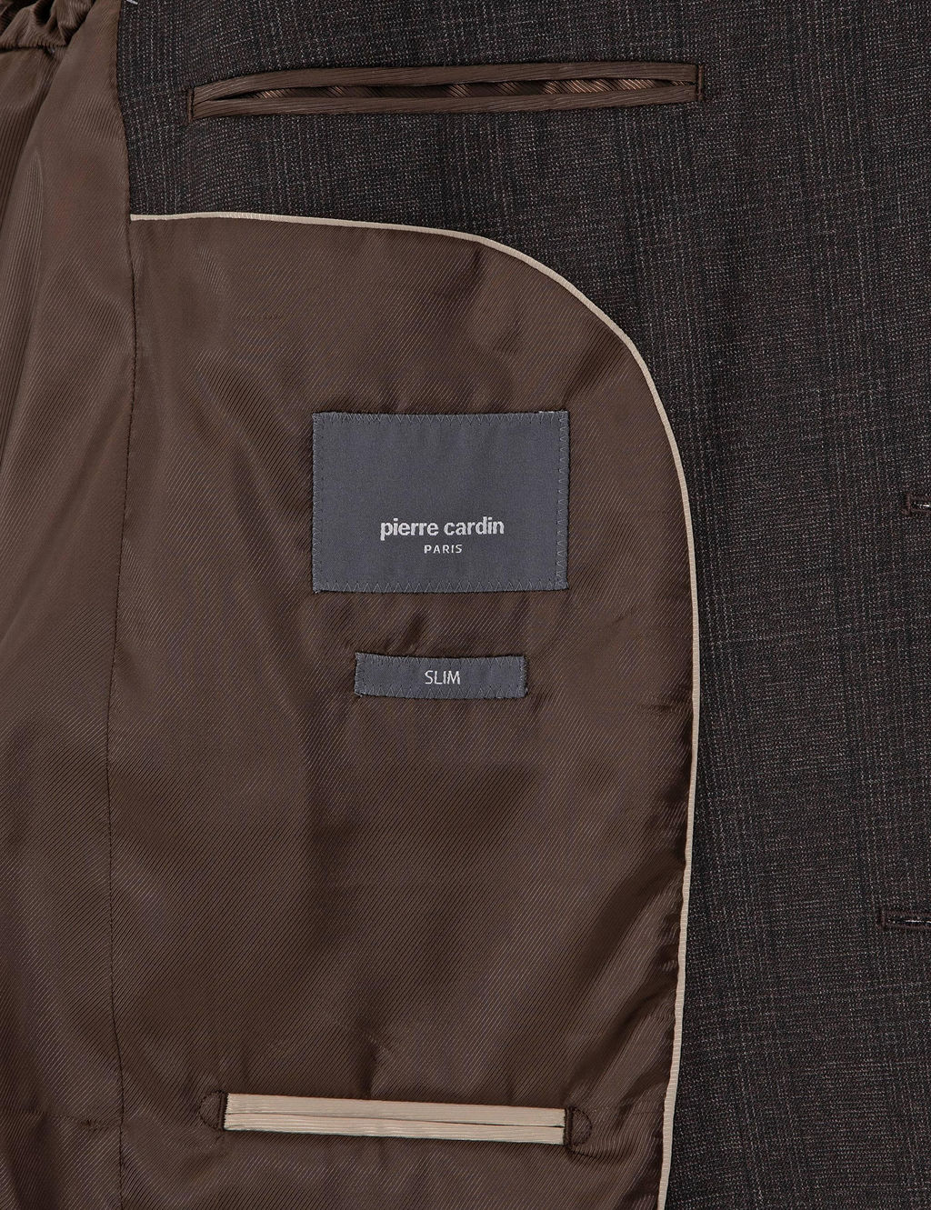 Kahverengi Slim Fit Y_n Kar___ml_ Ekose Tak_m Elbise