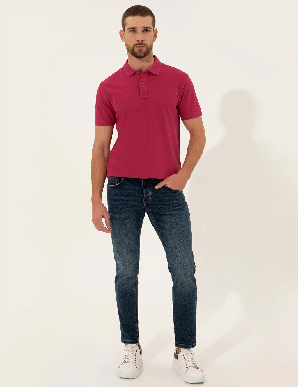 Fu_ya Slim Fit Polo Yaka Basic Ti__rt - Pierre cardin фото 4