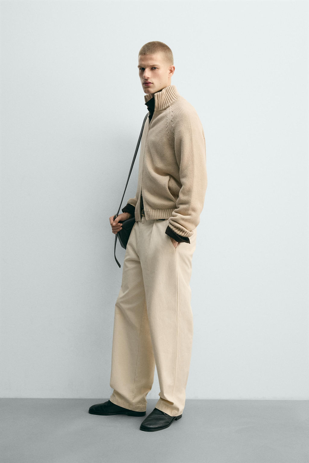 WASHED TEXTURED KNIT CARDIGAN - Zara фото 4